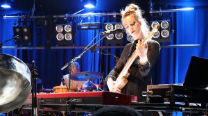 Girl playing the guitar